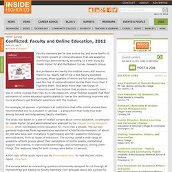 Conflicted: Faculty and Online Education, 2012