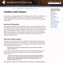 Conflicts with Science and Mormonism
