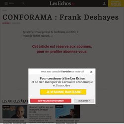 CONFORAMA : Frank Deshayes