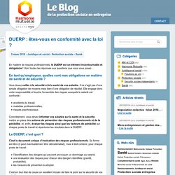 DUERP : êtes-vous en conformité avec la loi ? - Harmonie Mutuelle
