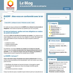 DUERP : êtes-vous en conformité avec la loi ? - Harmonie Mutuelle