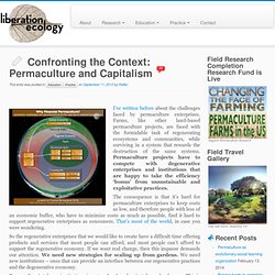 Confronting the Context: Permaculture and Capitalism