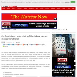 Confused about career choices? Here’s how you can choose from the lot