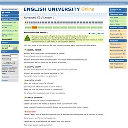 Easily confused words 1 - ENGLISH UNIVERSITY Online