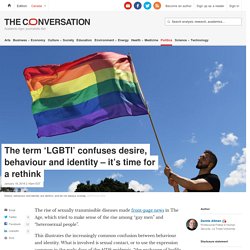 The term 'LGBTI' confuses desire, behaviour and identity – it's time for a rethink