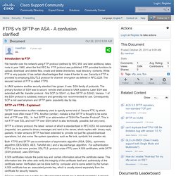 FTPS v/s SFTP on ASA - A confusion clarified!