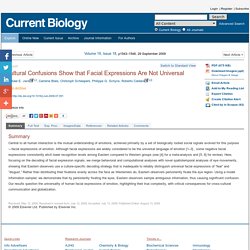 Cultural Confusions Show that Facial Expressions Are Not Universal: Current Biology