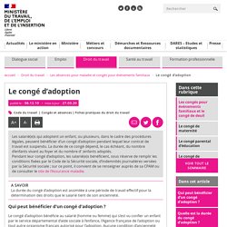 Congé d'adoption : ce que dit le code du travail