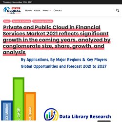 Private and Public Cloud in Financial Services Market 2021 reflects significant growth in the coming years, analyzed by conglomerate size, share, growth, and analysis -