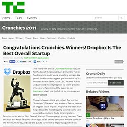 Congratulations Crunchies Winners! Dropbox Is The Best Overall Startup