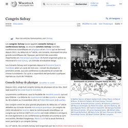 Congrès Solvay