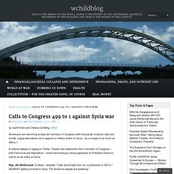 Calls to Congress 499 to 1 against Syria war