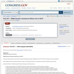 FEMA Disaster Assistance Reform Act of 2015