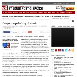 Congress raps leaking of secrets