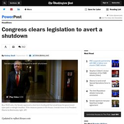 Congress clears legislation to avert a shutdown