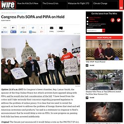 Congress Puts SOPA and PIPA on Hold