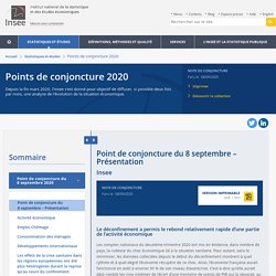 Point de conjoncture du 8 septembre – Présentation − Points de conjoncture 2020