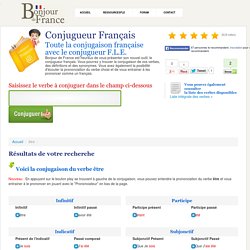 Conjugaison du verbe être - Conjugueur Français - Bonjour de France