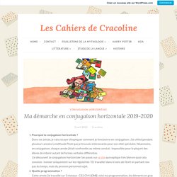 Ma démarche en conjugaison horizontale 2019-2020 – Les Cahiers de Cracoline