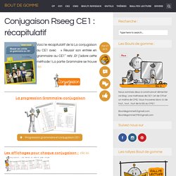 Conjugaison Rseeg CE1 : récapitulatif