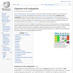 Japanese verb conjugation