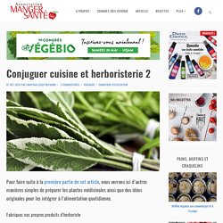 Conjuguer cuisine et herboristerie 2