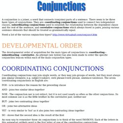 Conjunctions