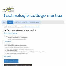 C4T420 Is fais connaissance with mBot - Website Technology - Marlioza