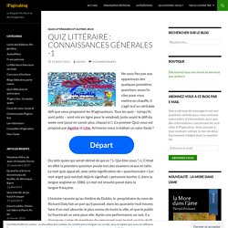 Quiz littéraire : connaissances générales -1 -