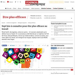 Sept lois à connaître pour être plus efficace au travail