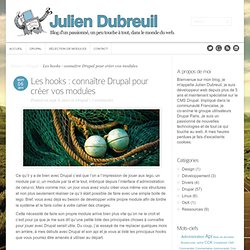 Les hooks : connaître Drupal pour créer vos modules