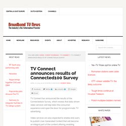 [TV Connect 2015] Results of Connected100 Survey