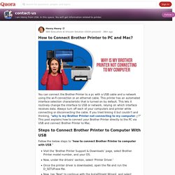 How to Connect Brother Printer to PC and Mac? - contact-us
