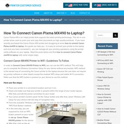 How To Connect Canon Pixma MX490 to Laptop - Printer customer service