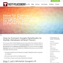 How to Connect Google DataStudio to MySQL Database (cPanel Flavor)