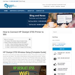 How to Connect HP Deskjet 3755 Printer to Wifi