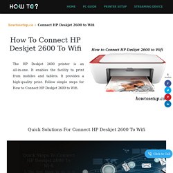 [SIMPLE WAY] How To Connect HP Deskjet 2600 To Wifi?