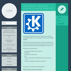 KDE connect – Maneja tu dispositivo Android desde KDE