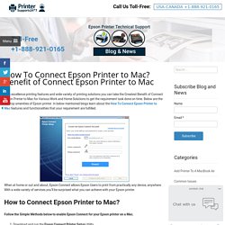 How To Connect Epson Printer to Mac? Call +1-888-921-0165