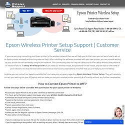 How to Connect Epson Printer to Wifi? Epson Wireless Printer Setup