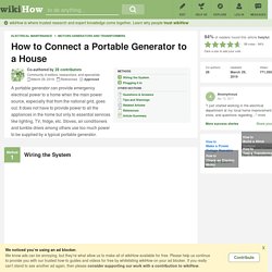 How to Connect a Portable Generator to a House: 14 Steps