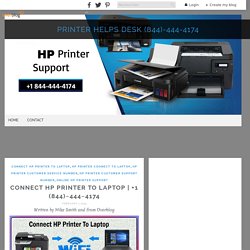 Connect HP Printer To Laptop