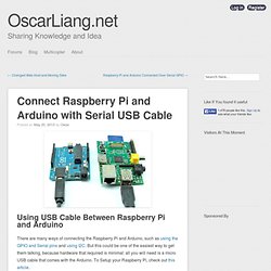 Connect Raspberry Pi and Arduino with Serial USB Cable