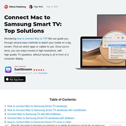 How to Connect Mac to Samsung Smart TV - A Quick Solution