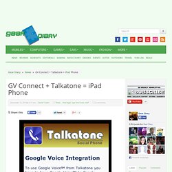 GV Connect + Talkatone = iPad Phone