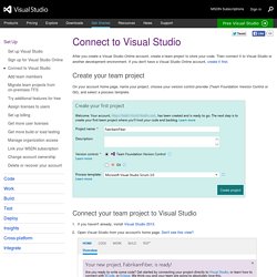 Connect Visual Studio to TFS - Team Foundation Service