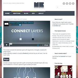 Connect Layers - Rope, triangulation, spanning tree for After Effects