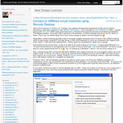 Connect to VMWare virtual machines using Remote Desktop