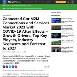 Connected Car M2M Connections and Services Market 2021 with COVID-19 After Effects – Growth Drivers, Top Key Players, Industry Segments and Forecast to 2027