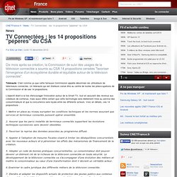 TV Connectées : les 14 propositions "pépères" du CSA
